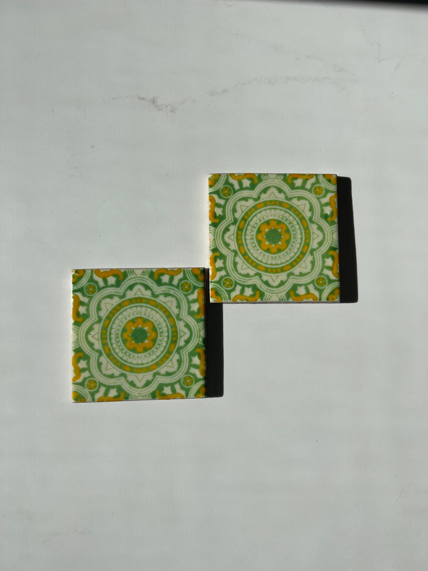 Vintage Azulejo Coasters: Universal Green - 2 Count